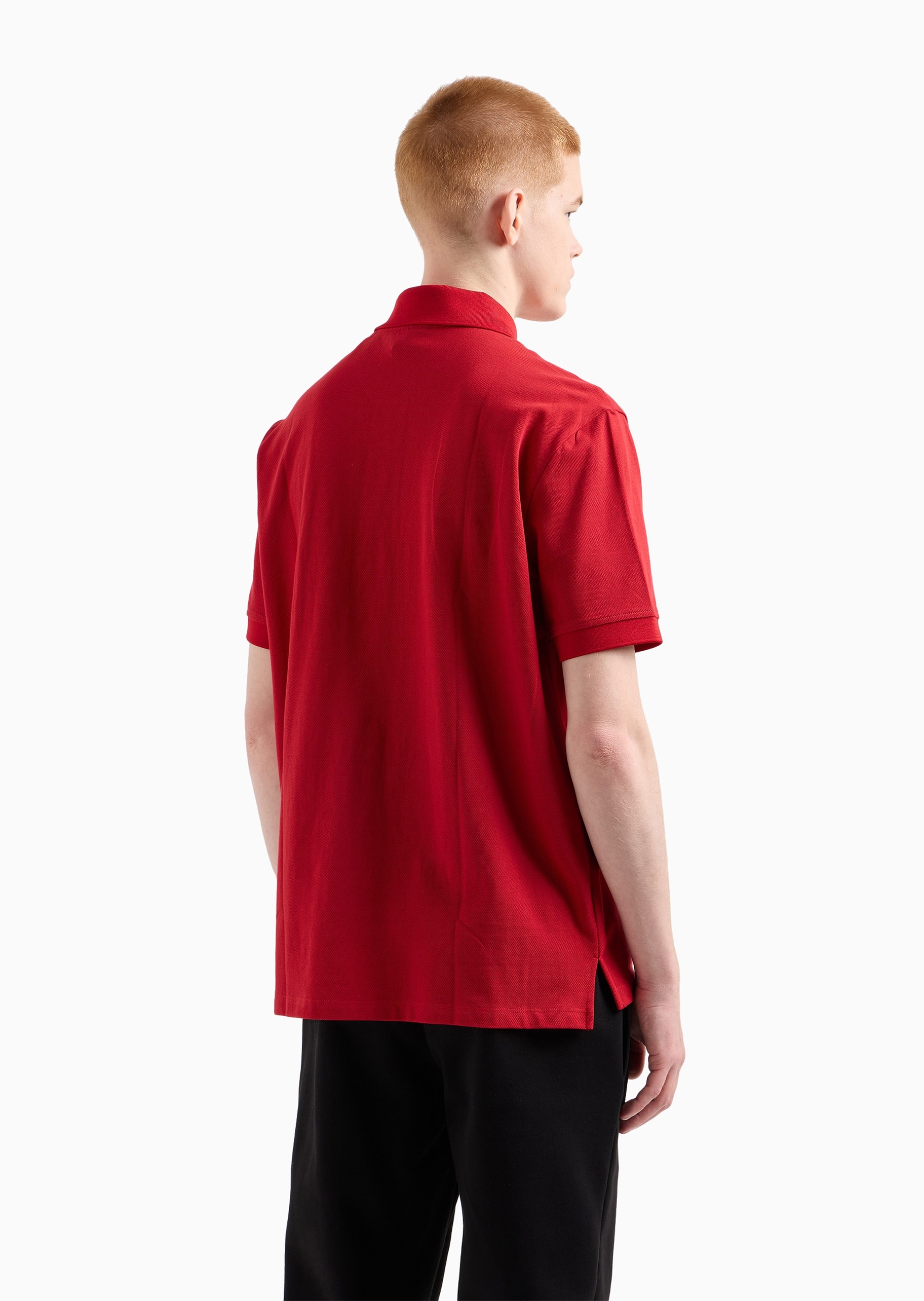 ARMANI EXCHANGE 蛇年限定男士全棉宽松短袖翻领Polo衫