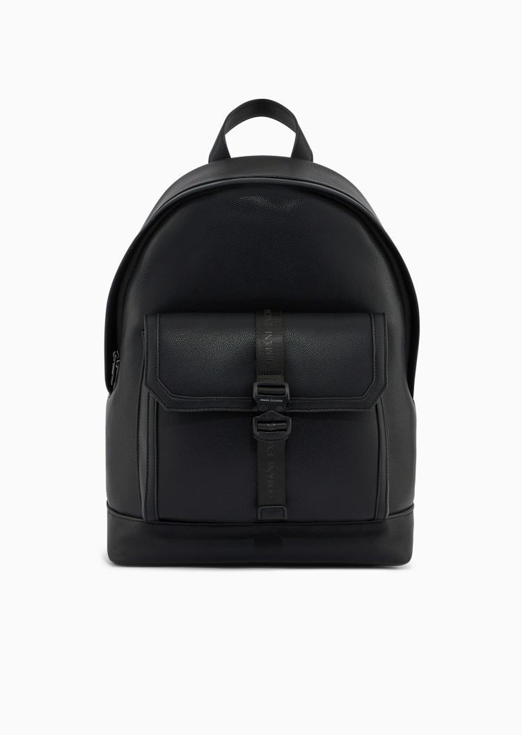 ARMANI EXCHANGE 男士拉链可调节肩带标识织带休闲手提双肩包