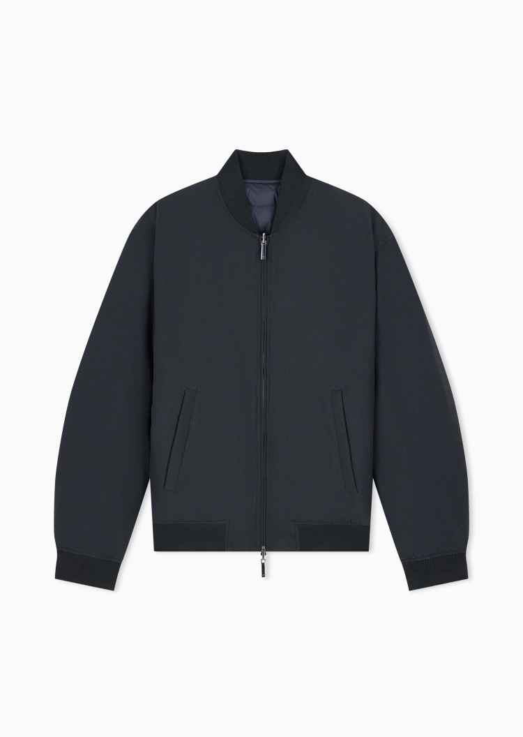 Emporio Armani 男士轻薄双面穿直身通勤棒球羽绒服外套