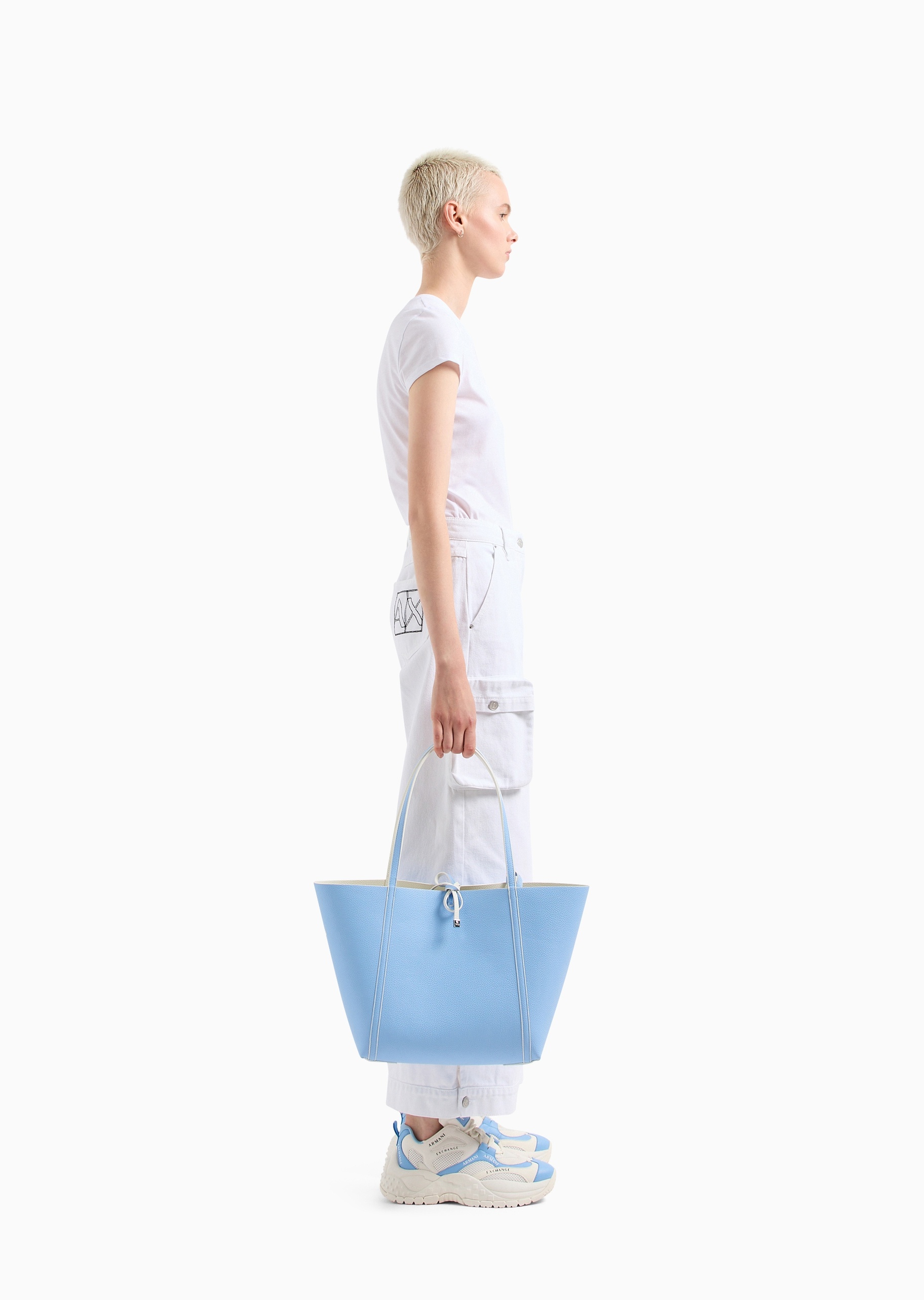 女士系带子母包双面用大容量手提托特包| 托特包-女士| ARMANI EXCHANGE  