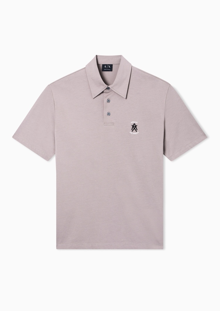 ARMANI EXCHANGE 男士纯棉短袖翻领刺绣Polo衫