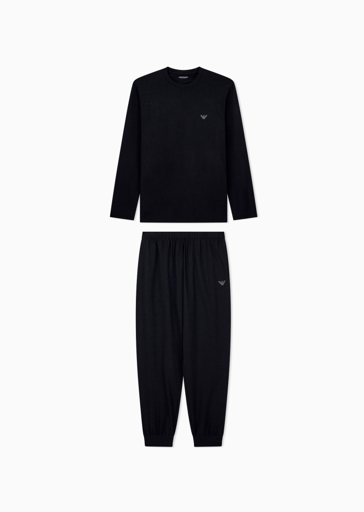 Emporio Armani 男士长袖长裤休闲简约亲肤柔软家居睡衣套装