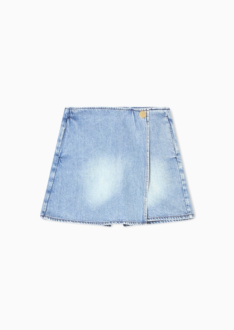 ARMANI EXCHANGE 女士复古休闲时尚优雅水洗牛仔短裤