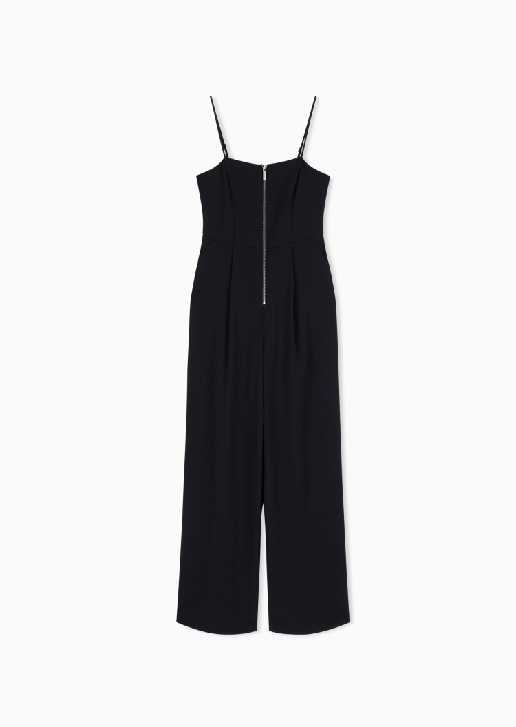 ARMANI EXCHANGE 女士无袖吊带长款阔腿休闲连体裤