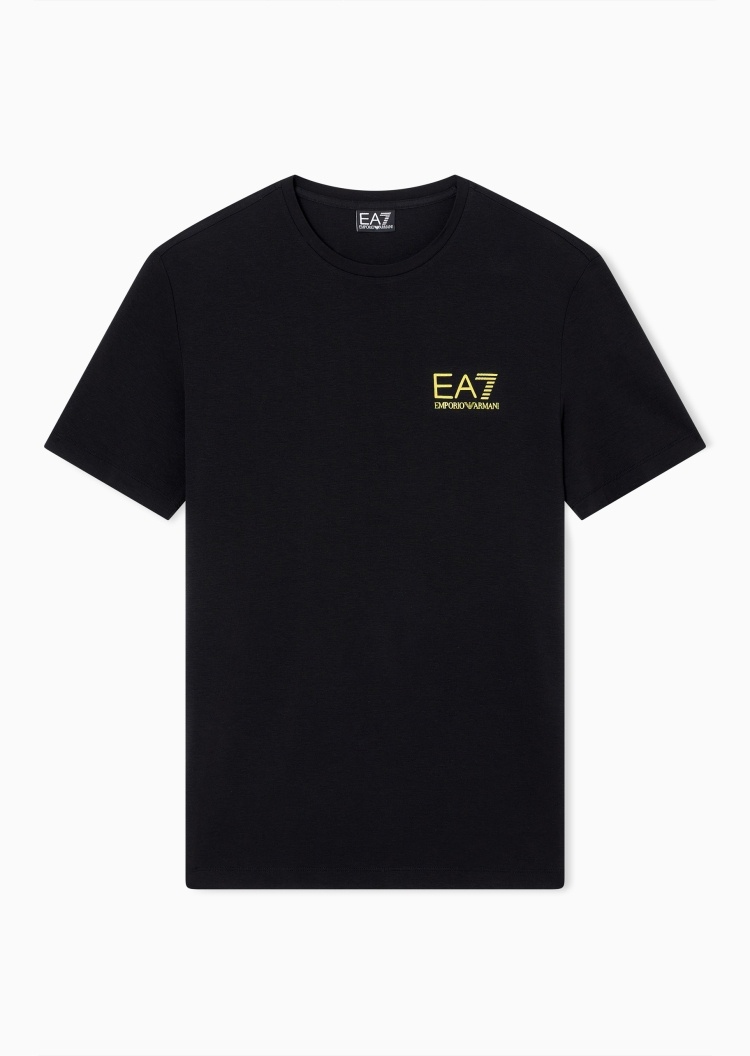 EA7 男士合身短袖圆领正肩运动休闲T恤衫