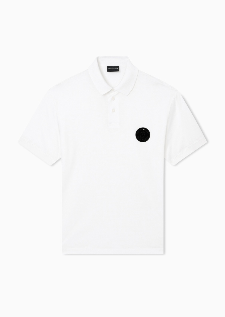 Emporio Armani 男士翻领短袖正肩凉感Polo衫