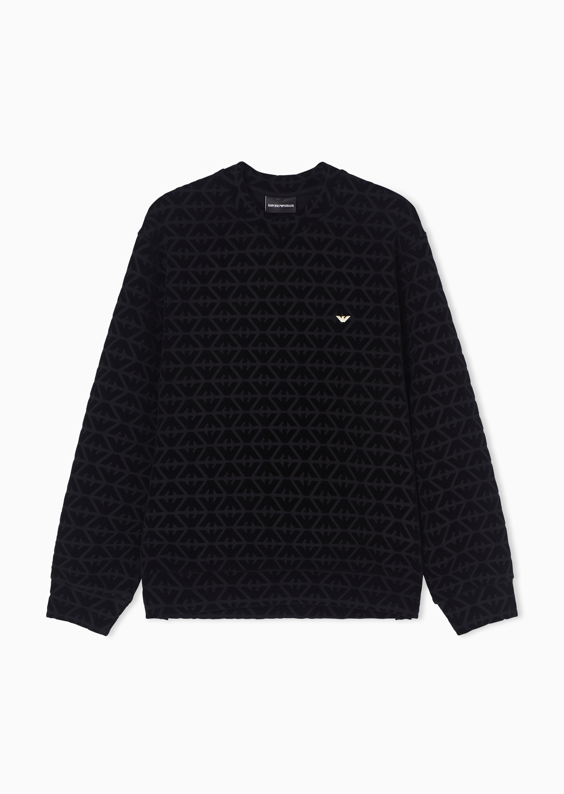 Emporio Armani 马年限定男士弹力宽松长袖圆领通体鹰标卫衣