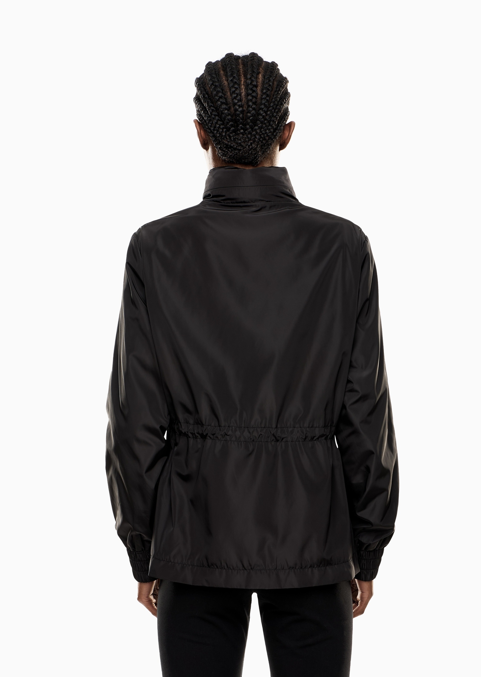 EA7 女士长袖立领拉链门襟收腰运动夹克