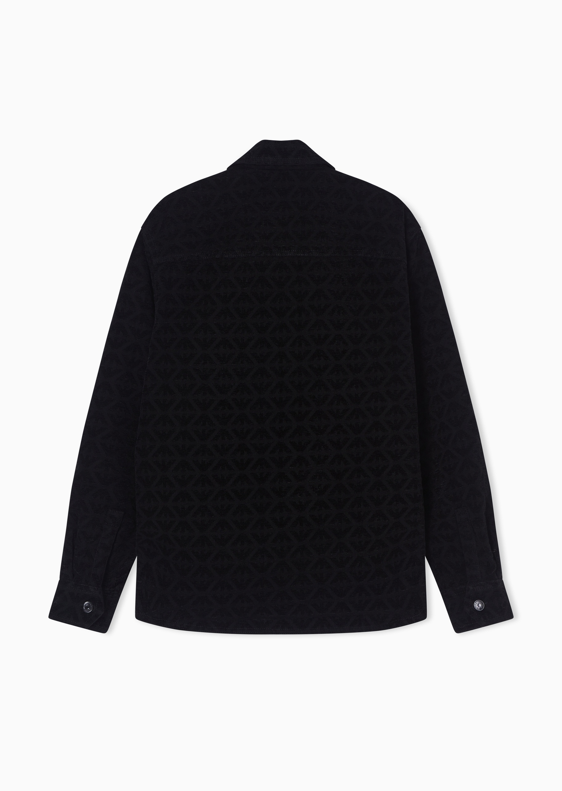 Emporio Armani 马年限定男士长袖翻领纽扣满印牛仔夹克