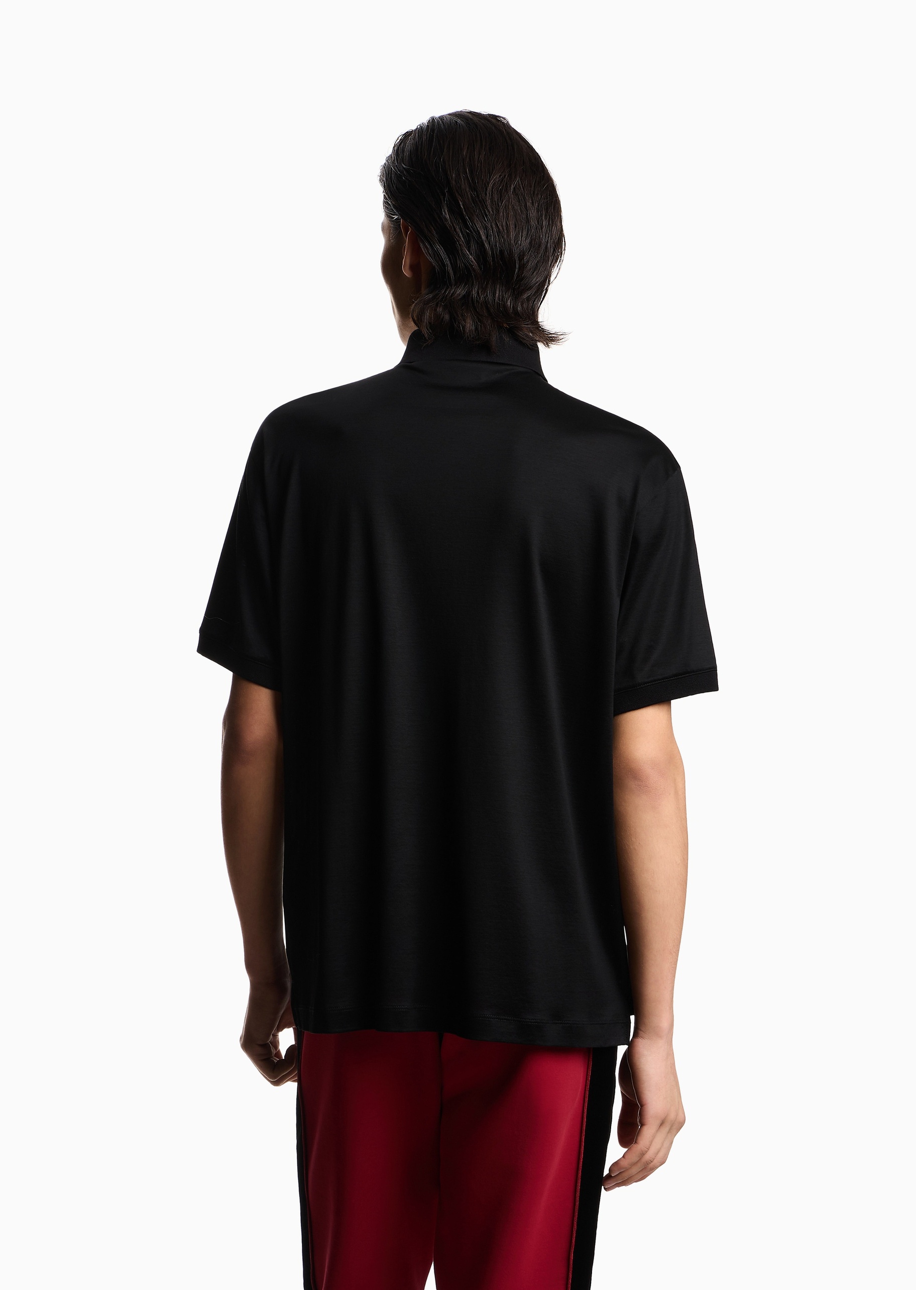 Emporio Armani 马年限定男士莱赛尔短袖翻领Polo衫