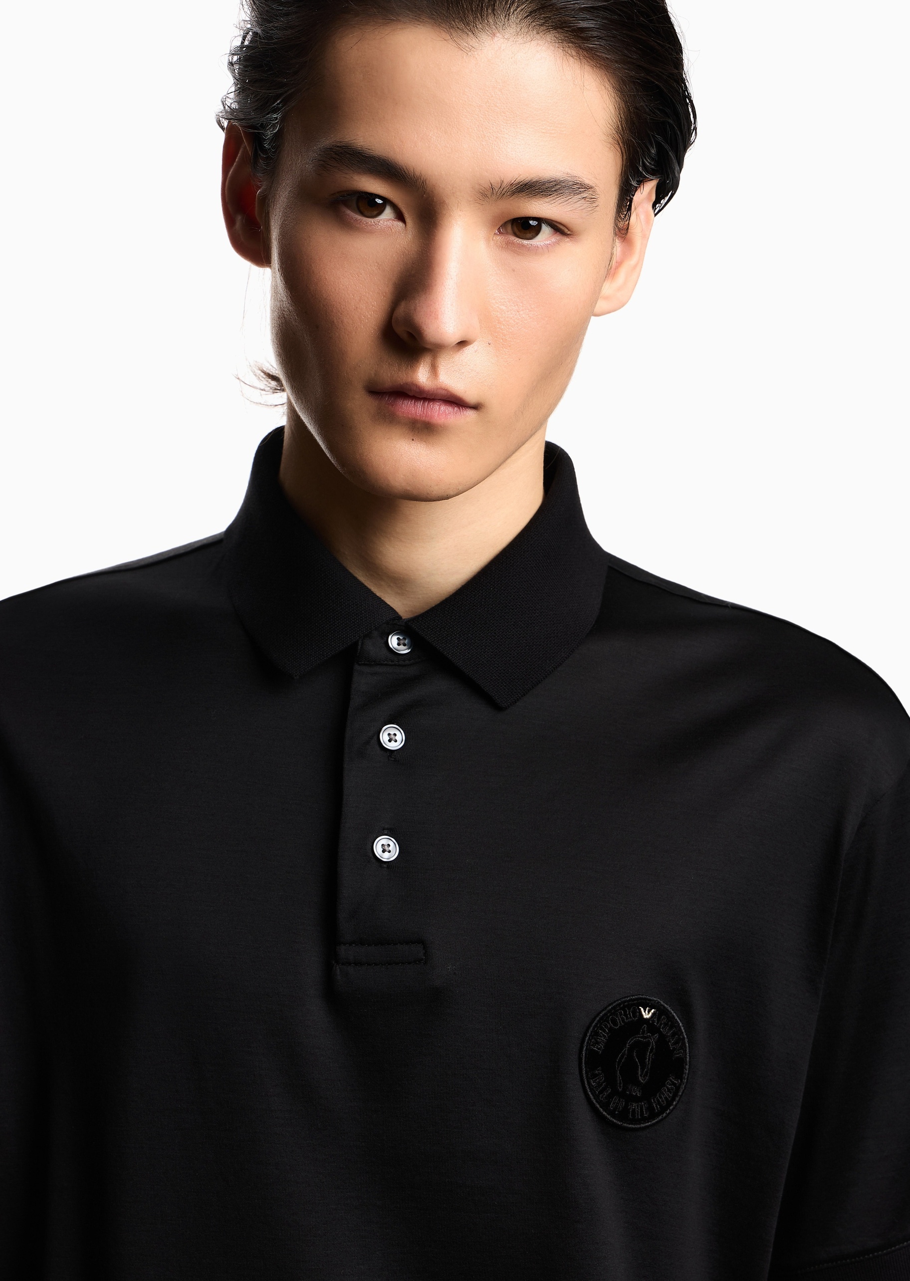 Emporio Armani 马年限定男士莱赛尔短袖翻领Polo衫