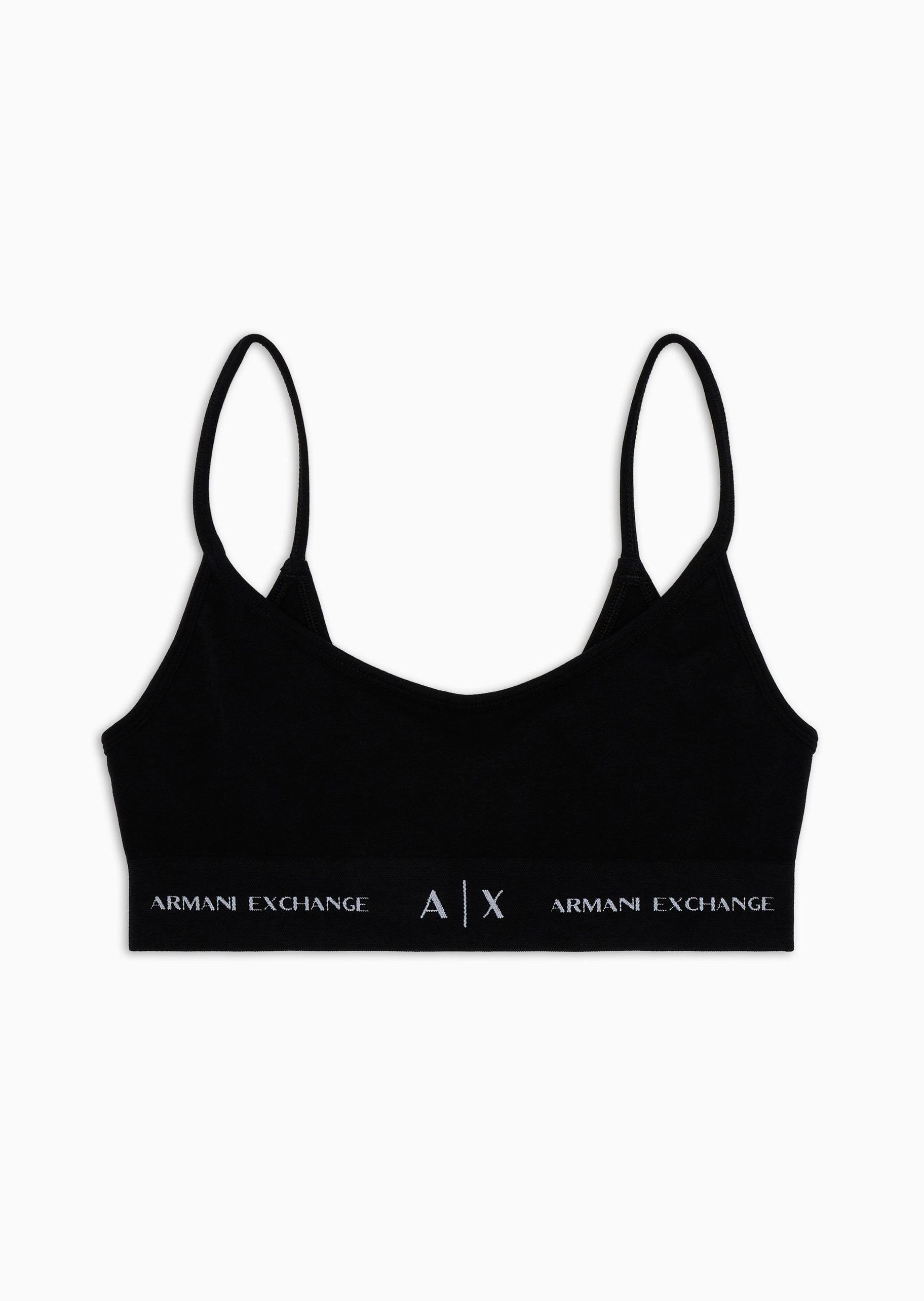 ARMANI EXCHANGE 女士Logo织带细肩带背心式弹力内衣文胸