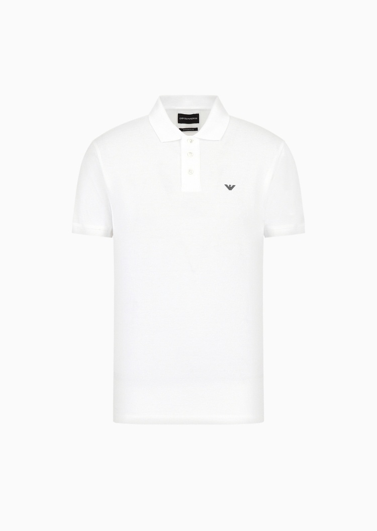 Emporio Armani 男士全棉合身短袖翻领多色Polo衫
