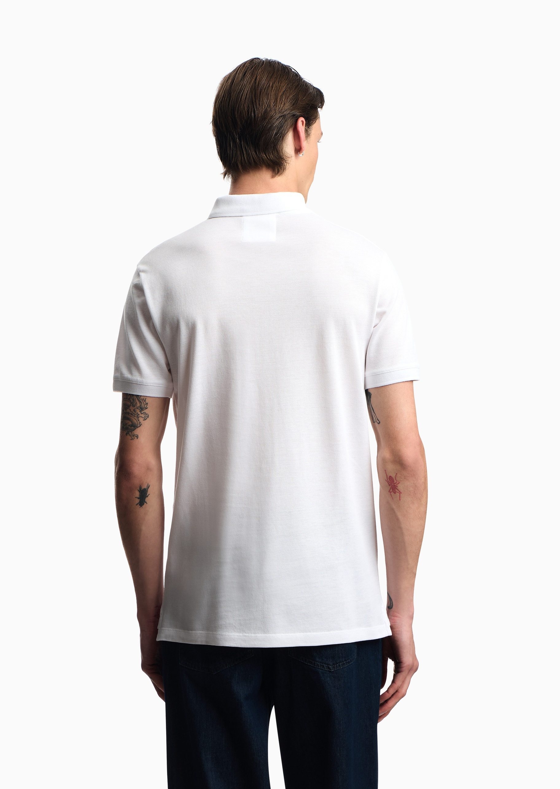 Emporio Armani 男士全棉合身短袖翻领多色Polo衫