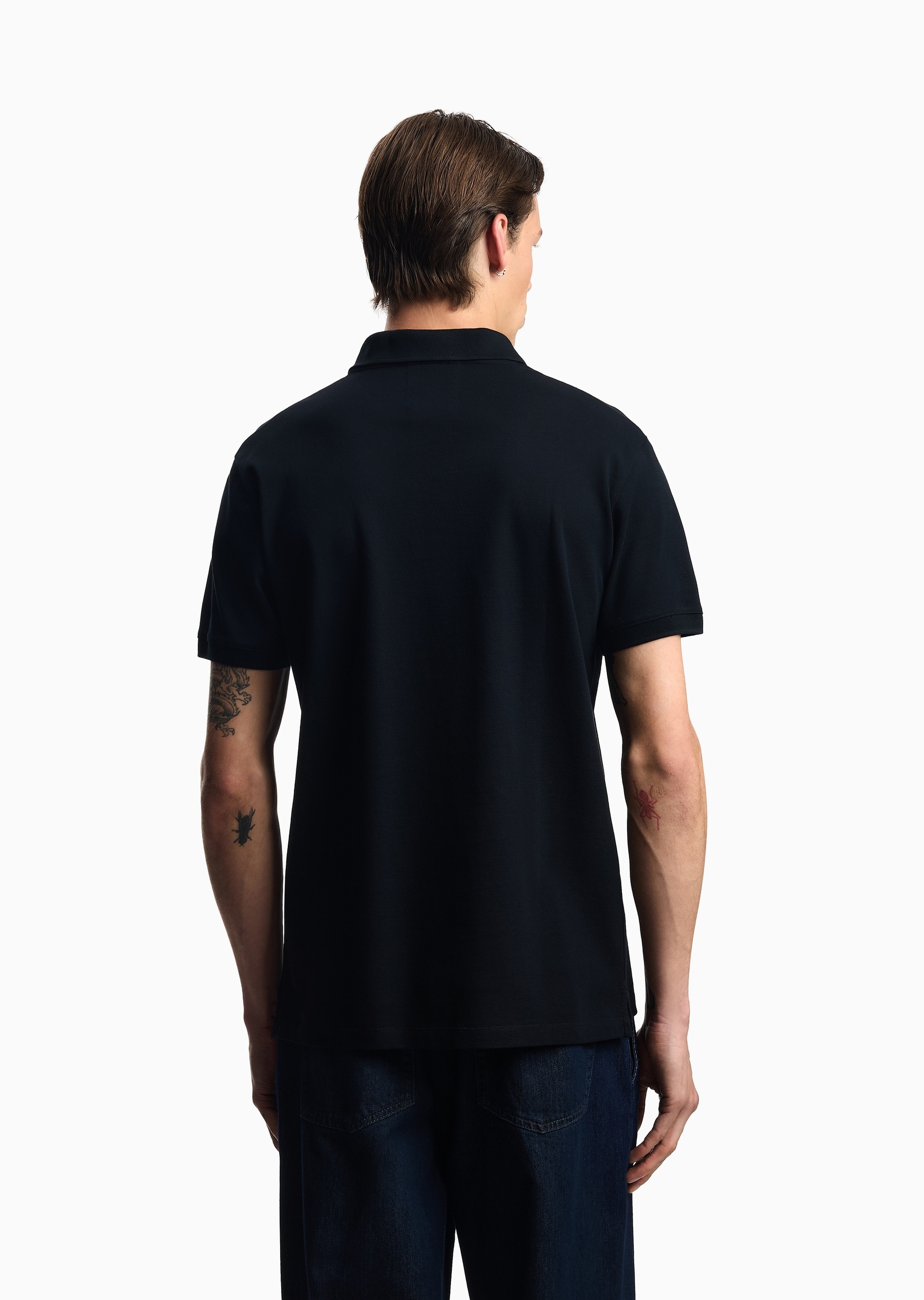 Emporio Armani 男士全棉合身短袖翻领多色Polo衫
