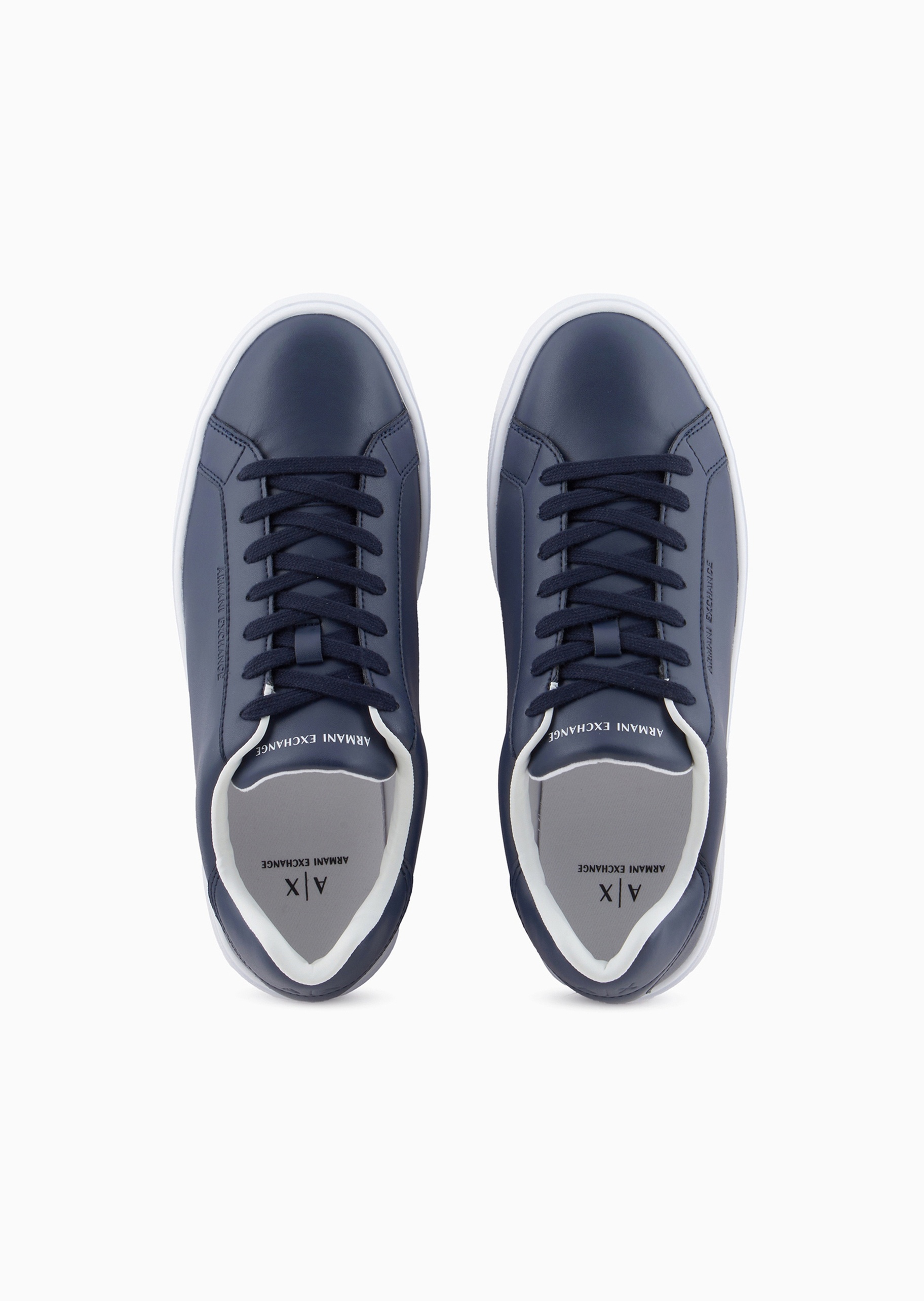 ARMANI EXCHANGE 男士系带低帮平底纯色休闲板鞋运动鞋