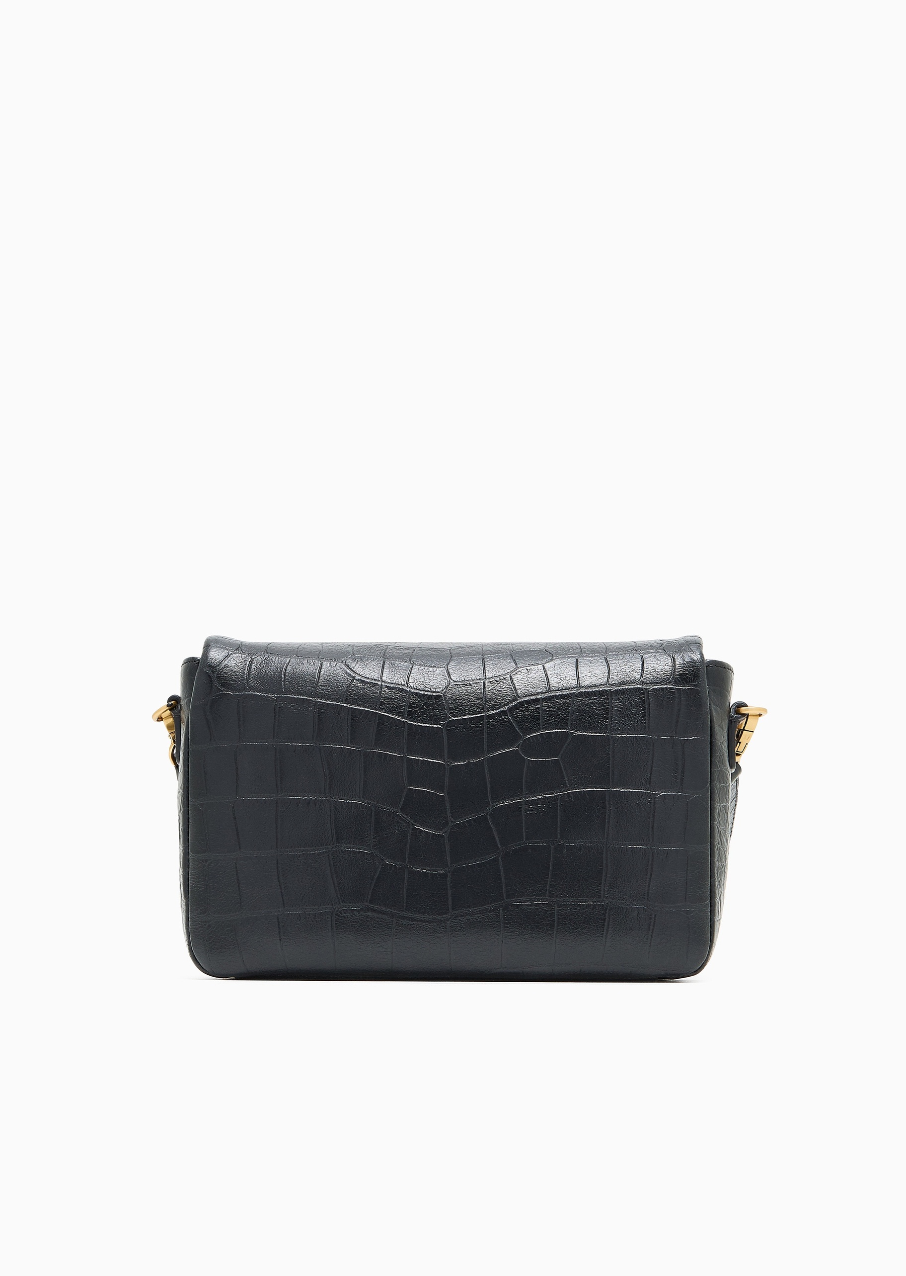 Emporio Armani 女士牛皮革翻盖可拆卸肩带单肩商务斜挎包