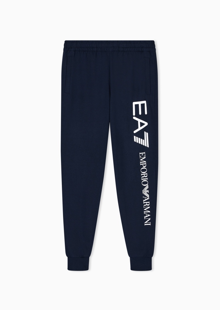 EA7 男士纯棉束脚微弹户外健身训练运动卫裤