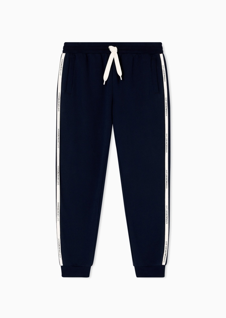 EA7 男士宽松束脚加绒微弹户外健身训练运动卫裤