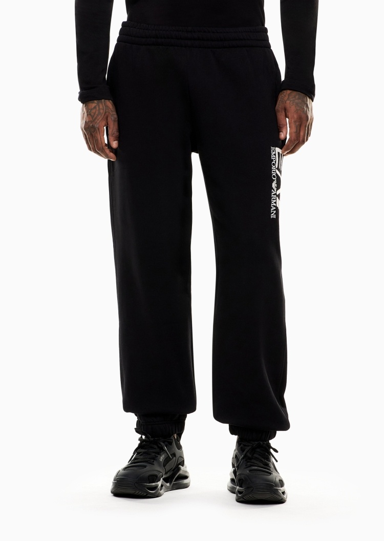 EA7 男士宽松束脚加绒户外健身训练运动卫裤