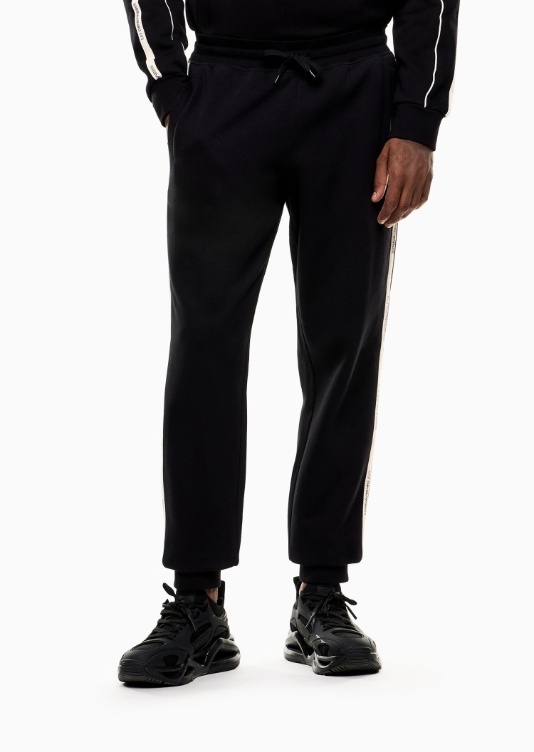 EA7 男士宽松工装束脚加绒微弹户外健身运动卫裤