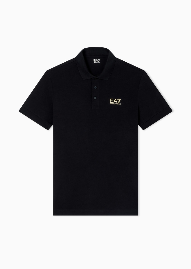 EA7 男士弹力短袖翻领运动Polo衫