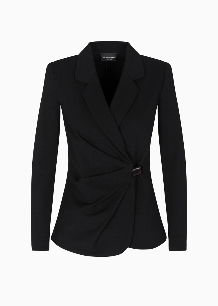 Emporio Armani 女士平驳领单排扣休闲西服西装外套