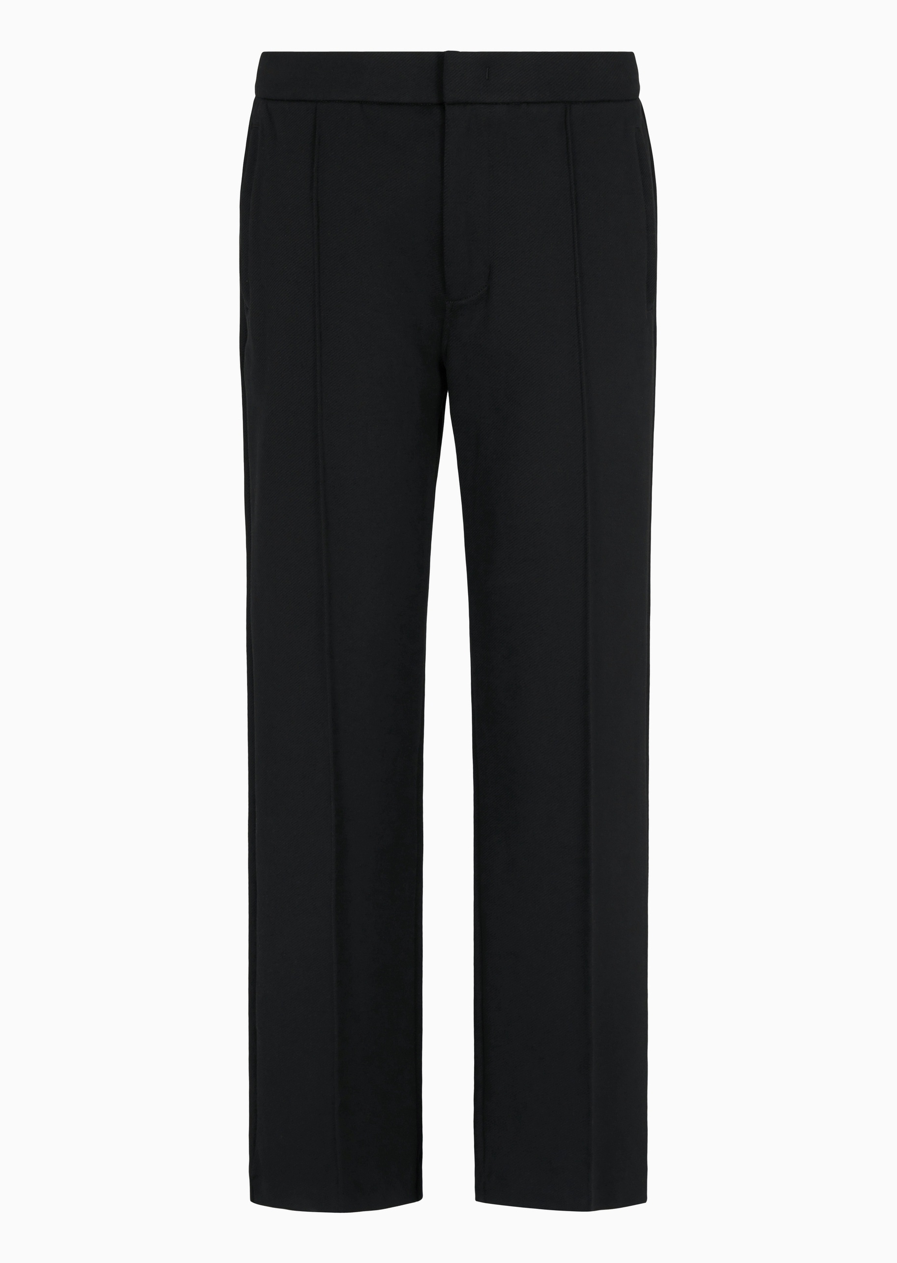 Emporio Armani 男士棉质微弹宽松长款直筒纯色卫裤