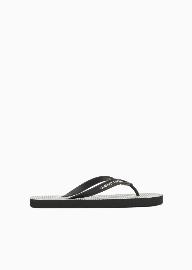 ARMANI EXCHANGE 男士平底简约时尚休闲夹脚人字拖鞋