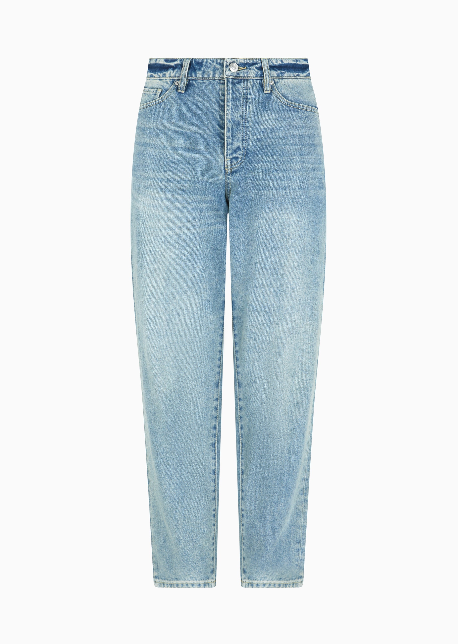 ARMANI EXCHANGE 女士全棉合身中腰九分锥形水洗牛仔裤