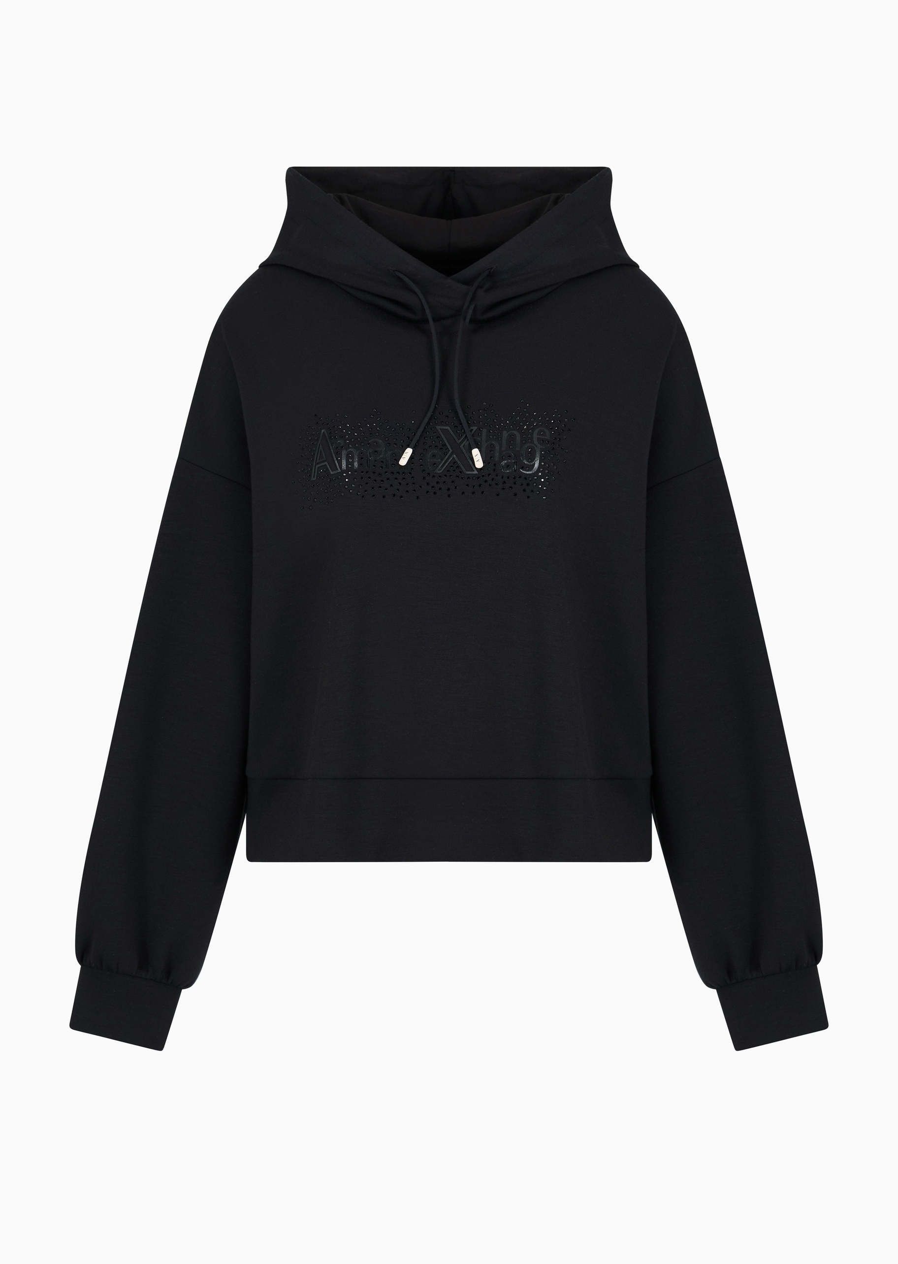ARMANI EXCHANGE 女士弹力宽松长袖连帽落肩运动卫衣