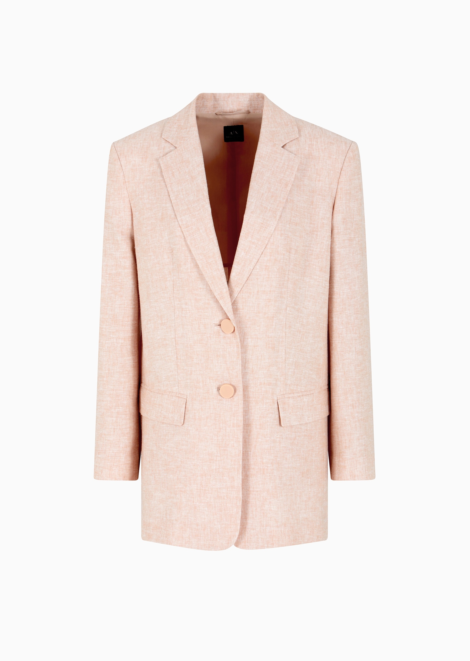 ARMANI EXCHANGE 女士长袖平驳领混色提花单排扣西装外套