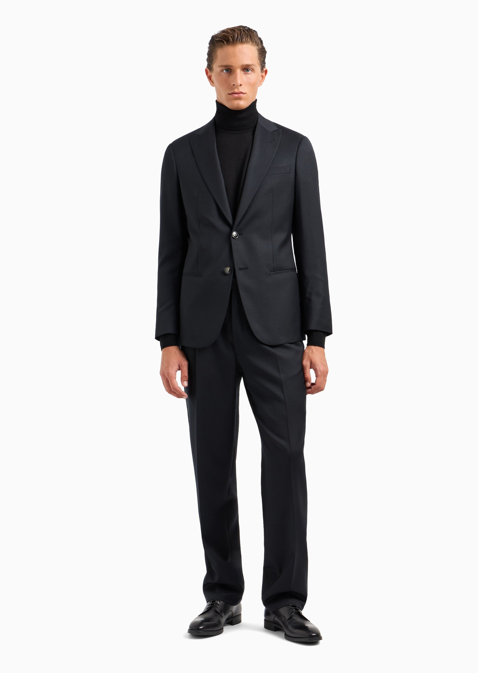 Giorgio Armani 男士全绵羊毛纯色商务风西装套装