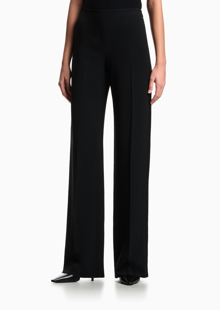 Emporio Armani 女士阔腿修身垂感休闲老钱风弹力西装裤