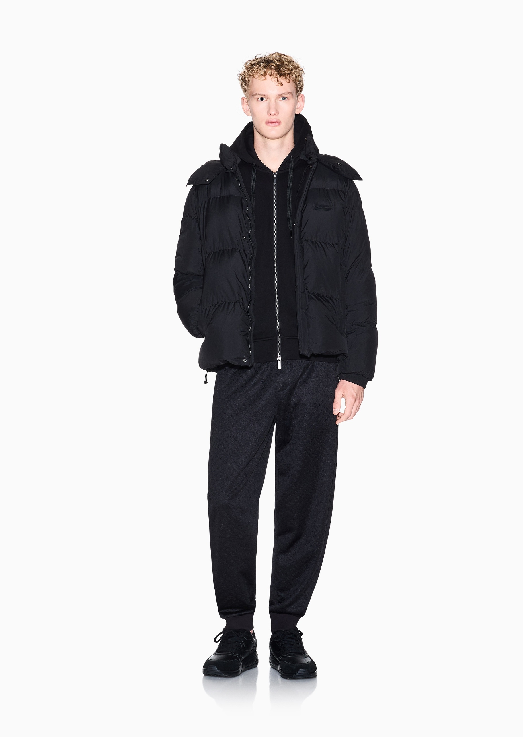 ARMANI EXCHANGE 男士宽松休闲运动重磅束脚卫裤长裤