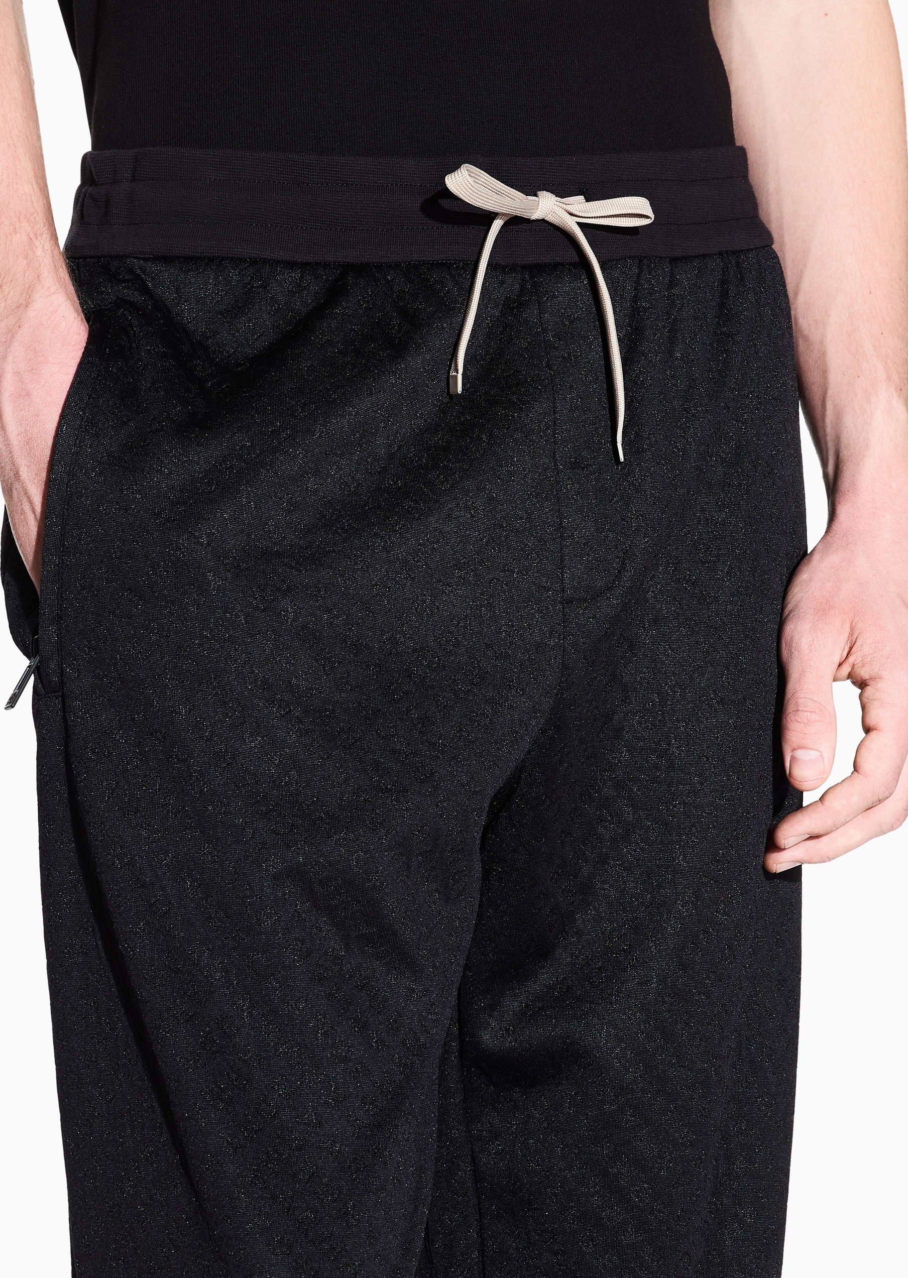 ARMANI EXCHANGE 男士宽松休闲运动重磅束脚卫裤长裤