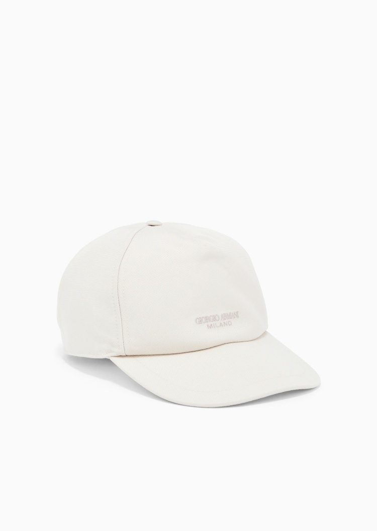 Giorgio Armani 男士卡扣圆顶弯檐刺绣休闲棒球帽