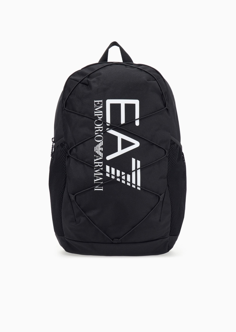 EA7 男女同款拉链可调节肩带印花运动手提双肩包