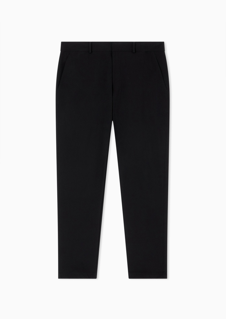 EA7 男士弹力长款锥形撞色标识高尔夫休闲裤