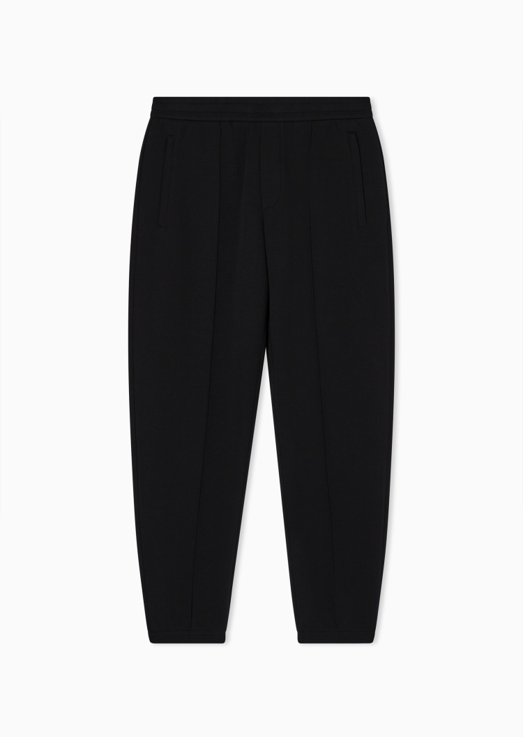 Emporio Armani 男士弹力宽松长款锥形束脚纯色卫裤