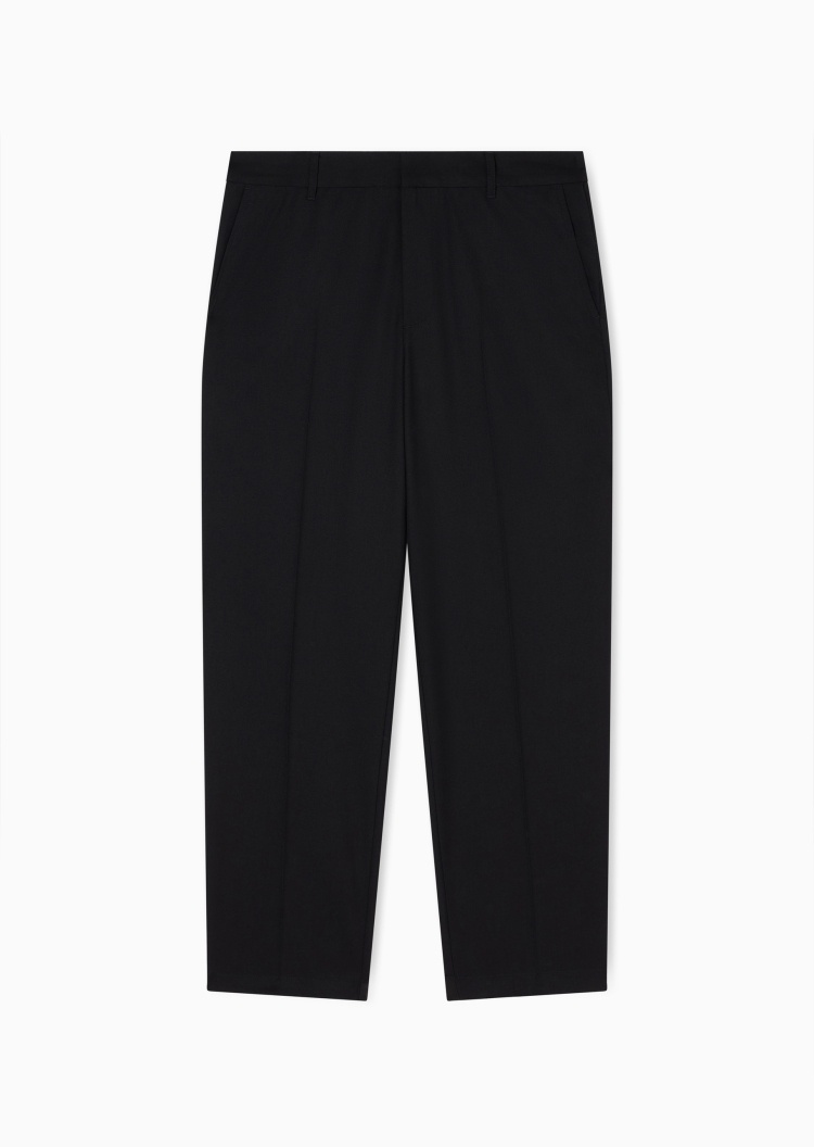 ARMANI EXCHANGE 男士合身长款直筒纯色时尚休闲裤