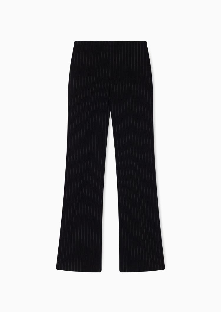 ARMANI EXCHANGE 女士修身长款直筒通体条纹时尚优雅休闲裤