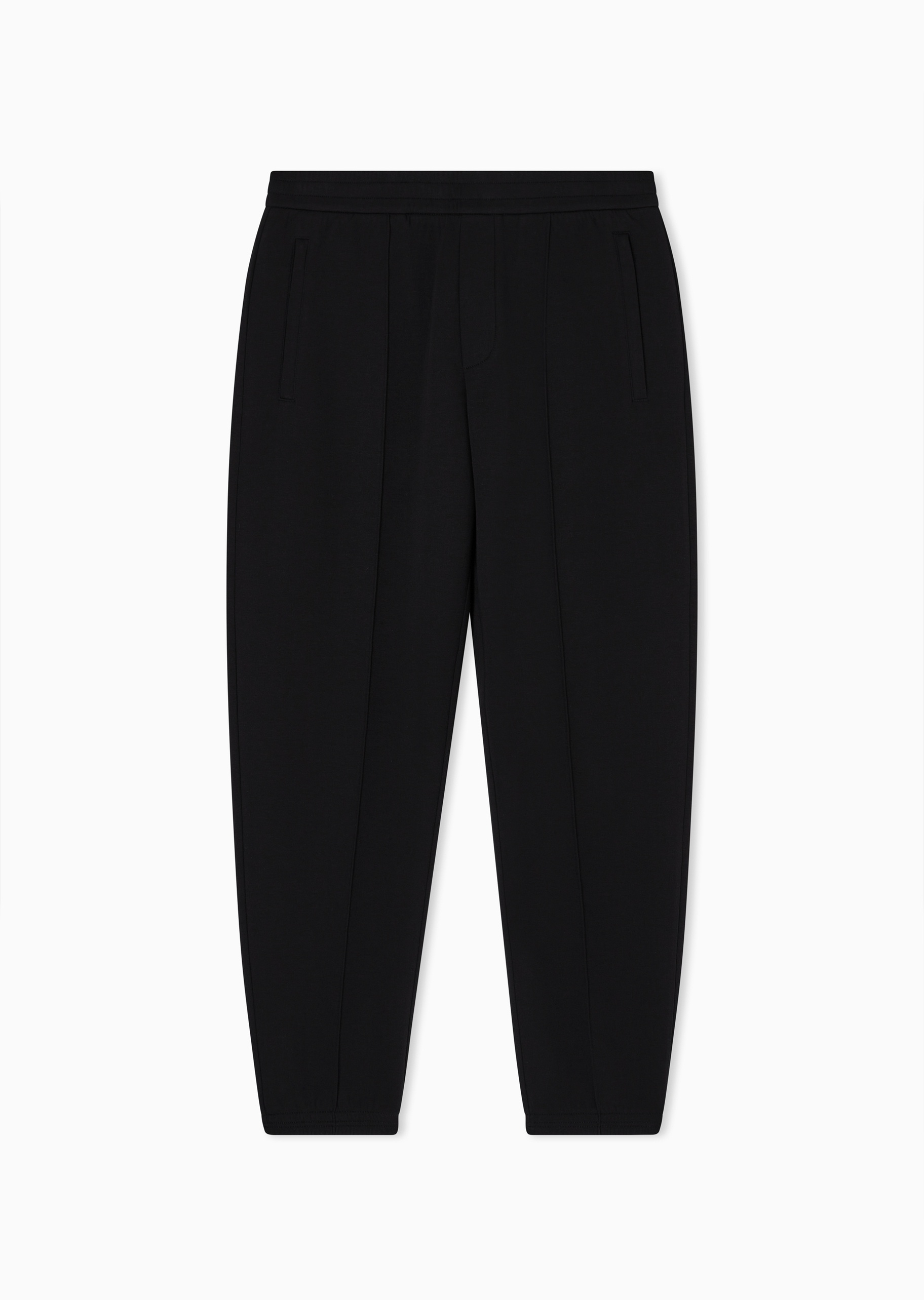 Emporio Armani 男士弹力宽松长款锥形束脚纯色卫裤