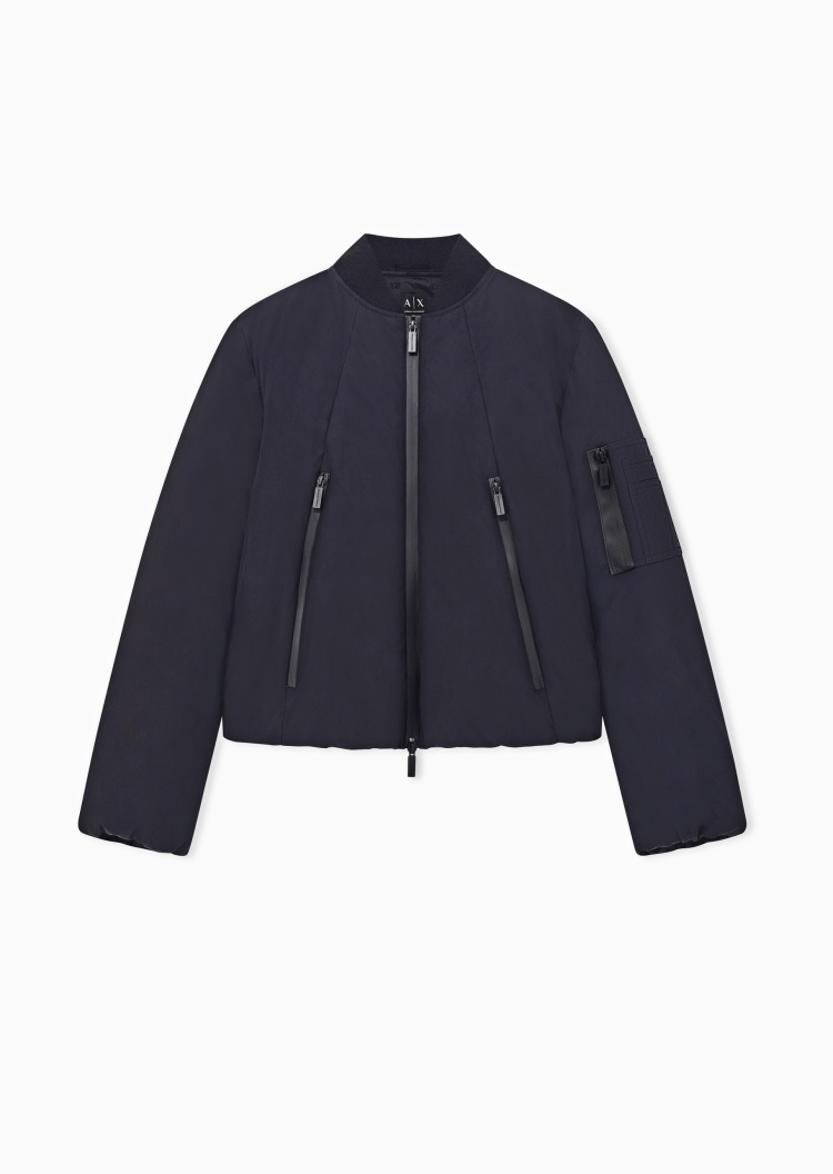 ARMANI EXCHANGE 女士机能廓型短款棒球夹克棉服外套