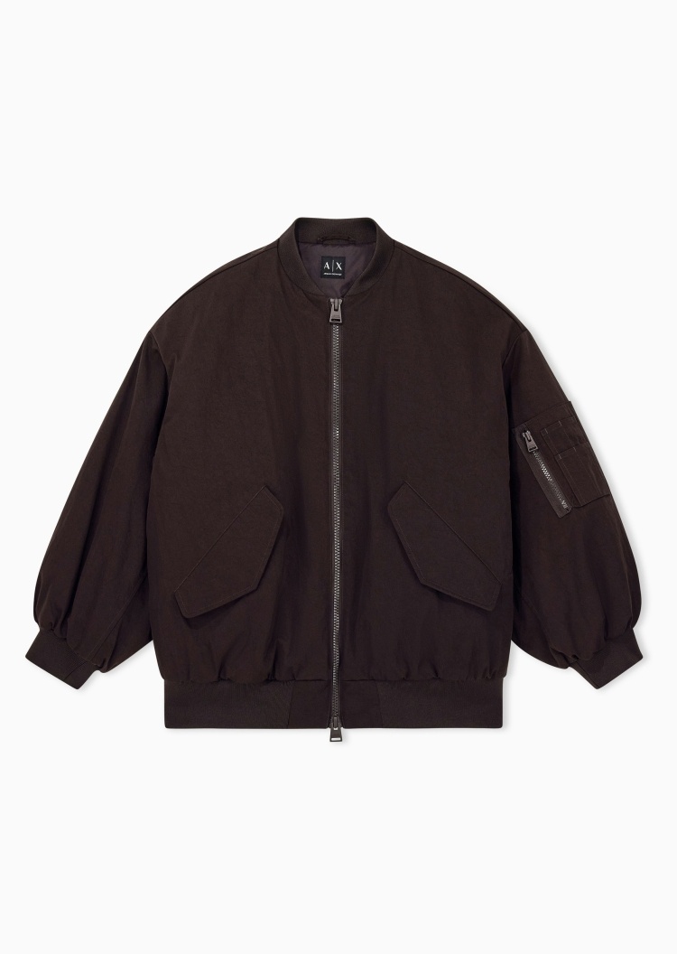 ARMANI EXCHANGE 女士轻薄机能短款通勤飞行夹克棉服外套