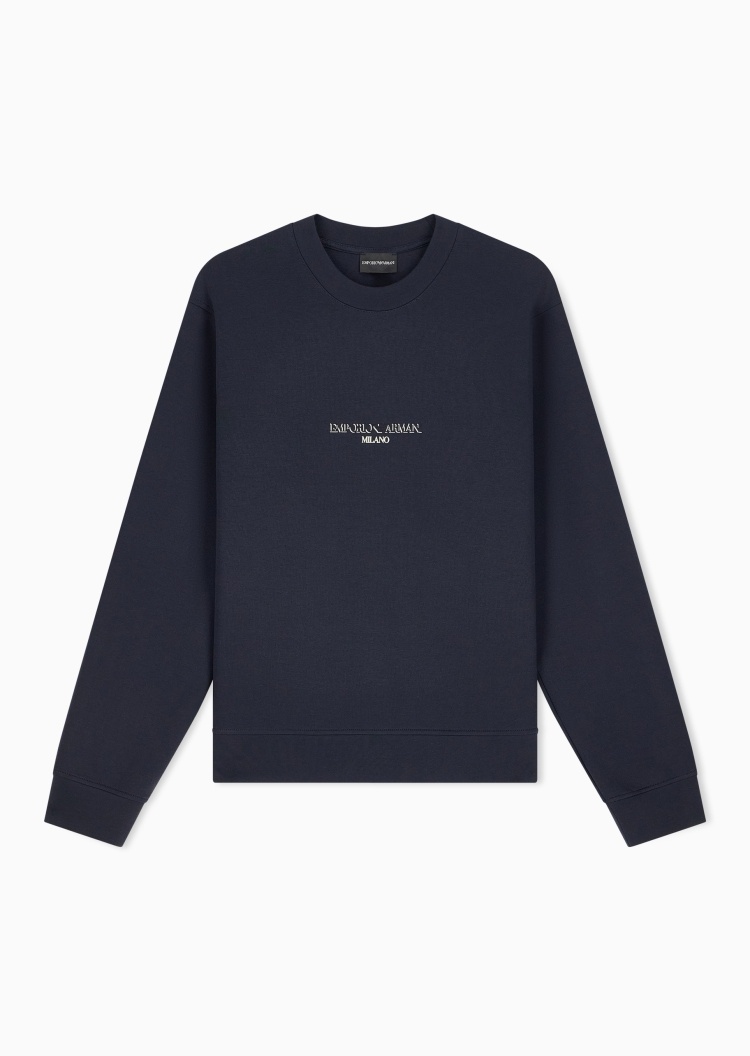 Emporio Armani 男士圆领字母印花宽松休闲套头卫衣
