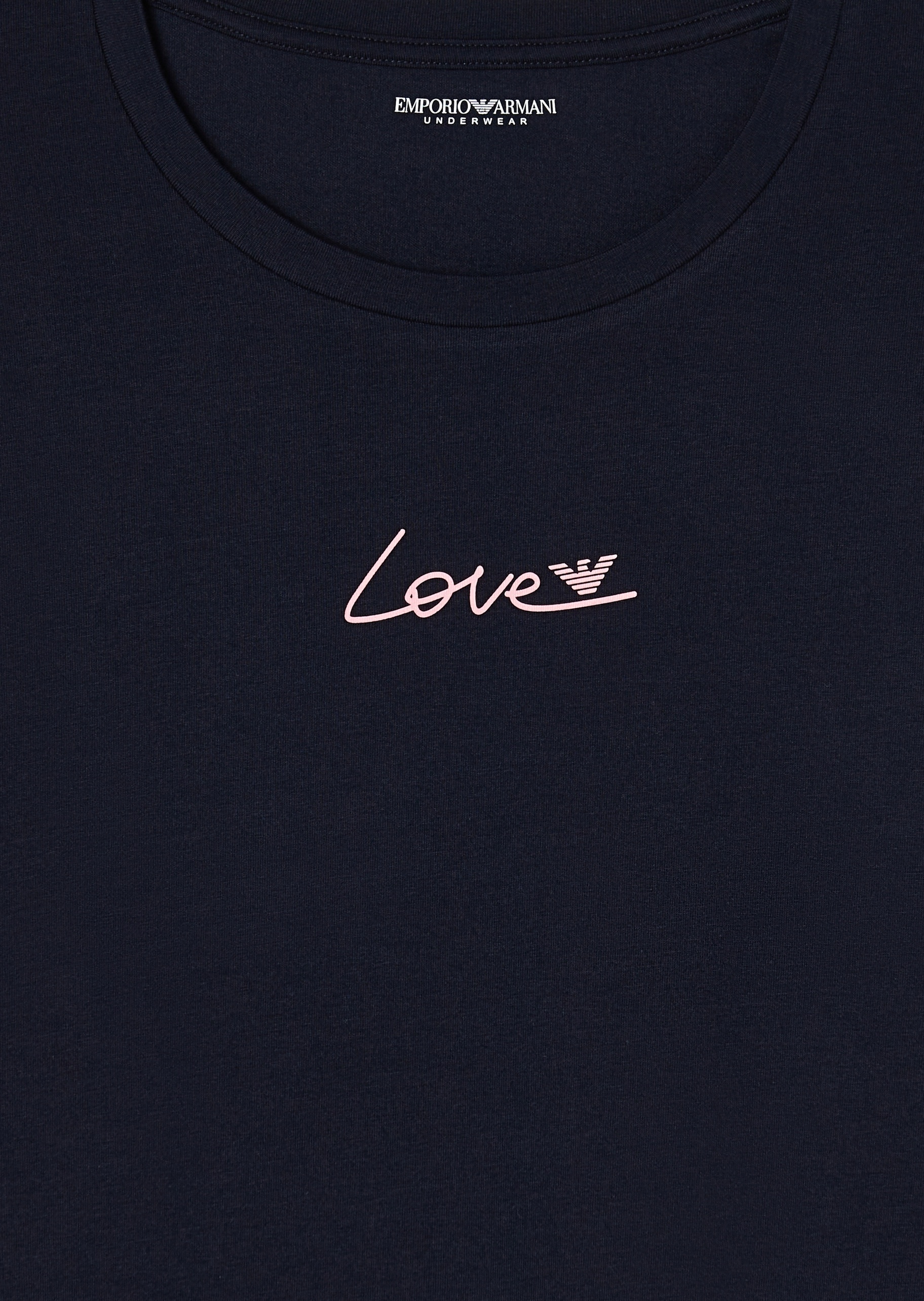 Emporio Armani 男士纯棉弹力短袖圆领印花家居T恤