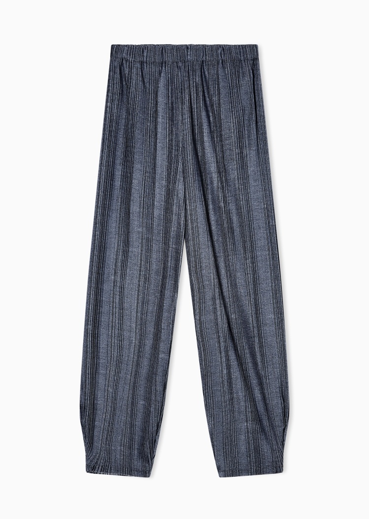 Giorgio Armani 女士宽松长裤条纹时尚简约休闲裤