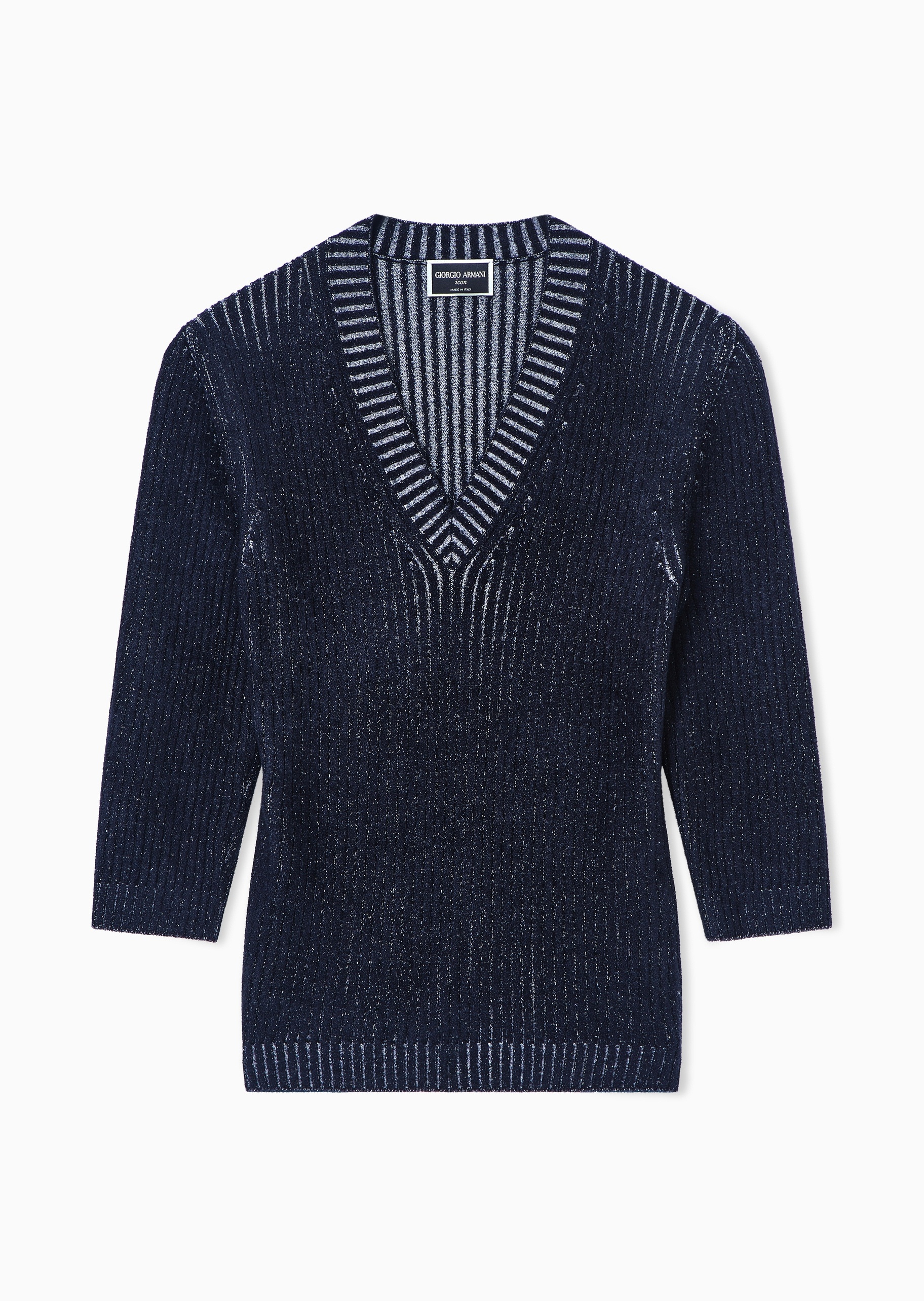 Giorgio Armani 女士V领学院风商务休闲套头针织毛衣