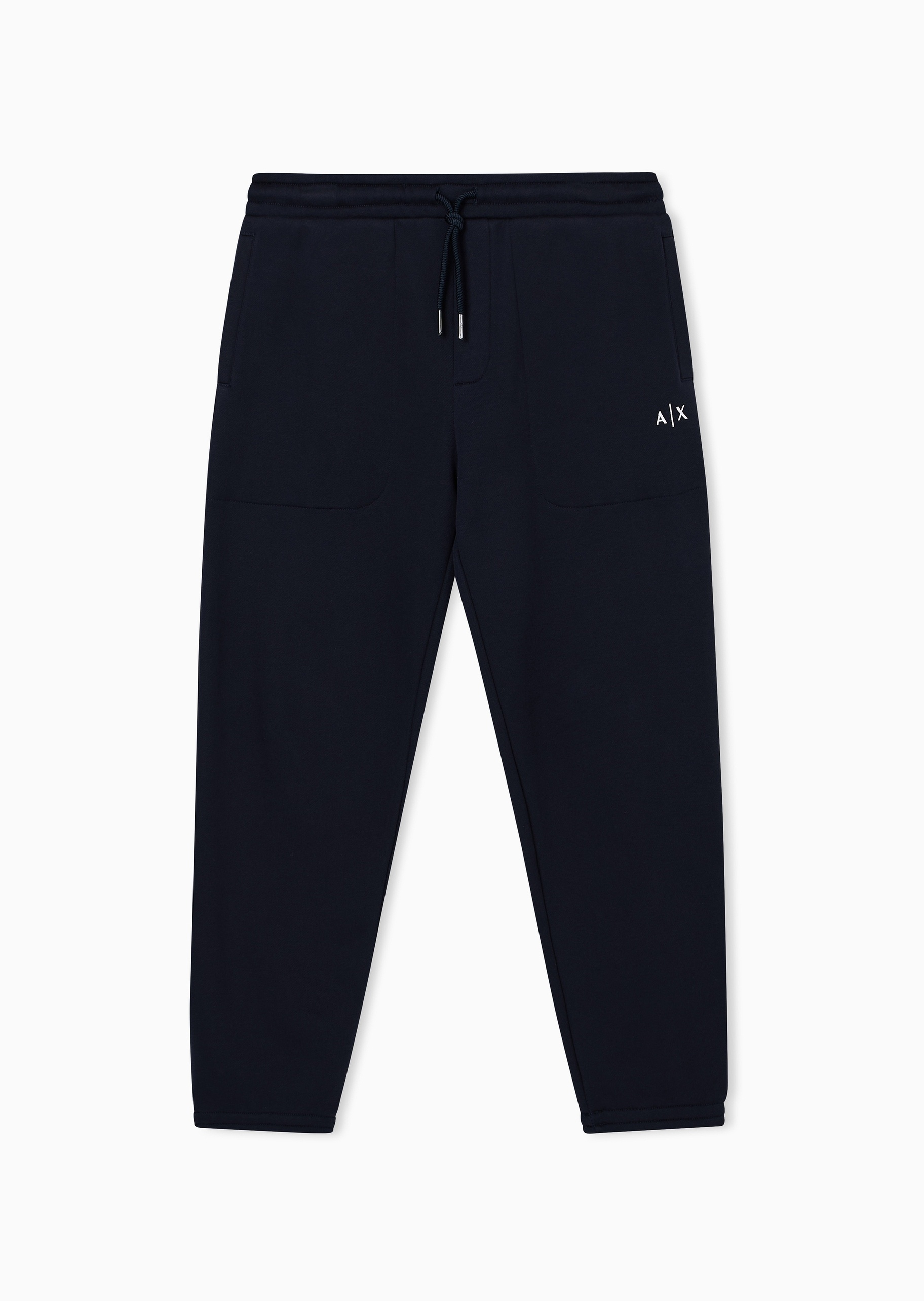 ARMANI EXCHANGE 男士纯棉合身长裤直筒刺绣运动卫裤